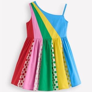 NWT Mini Boden One Shoulder Woven Dress, 10-11 years